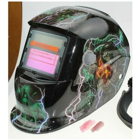Casque de soudure automatique - Masque de protection avec 2 capteurs, filtre à luminosité variable DIN9-13 pour soudage à l'arc MIG, TIG, MAG (1/4)