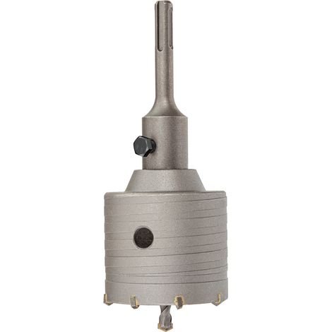Scie Trépan Pour Construction En Carbure (md) ø68 Mm + Mandrin Sds Plus + Foret Centreur