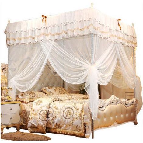 Luxury Princess Himmelbett mit vier Ecken, inklusive Moskitonetz (S) (1/5)