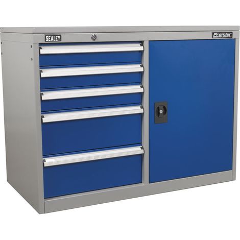 Sealey API1103B Premier Industrial™ Cabinet/Workstation with 5 Drawers & 1 Shelf (1/5)