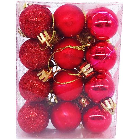 Boule De Décoration De Noël - Boule Accrochée Pour Arbre De Noël - Usage Intérieur Et Extérieur - Lot De 12 (1/5)