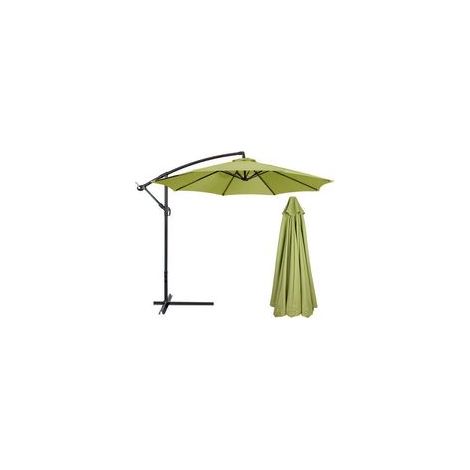 Parasol extérieur imperméable 270 cm Résistant aux UV Compatible 8 oses Housse de parasol gris-vert pour terrasse (1/4)