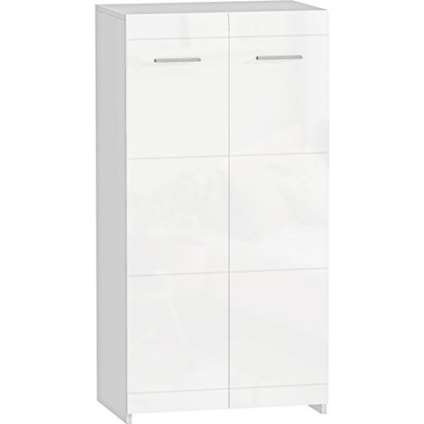 Rangement d'entrée optimisé, armoire à chaussures 10 paires avec 3 étagères réglables et portes fermées (1/5)