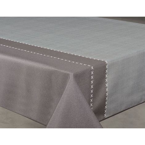 Polyester-Tischdecke Stoff Grau 140 x 240 cm auf Kleiderbügel Polyester-Stofftischdecke Grau 140 x 240 cm auf Kleiderbügel - Access Deco