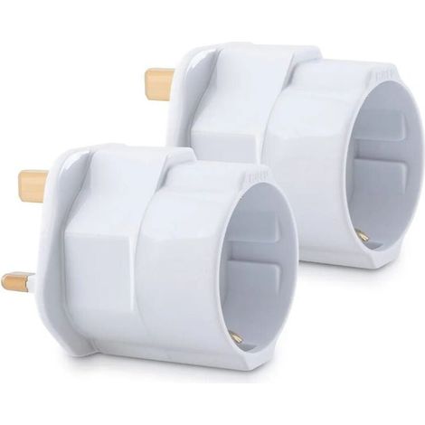 (2 Pièces)Adaptateur Prise Anglaise Type G pour Voyage - Fiche convertisseur de France vers Royaume-Uni, pratique pour les voyages internationaux