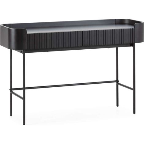Consola 2 cajones modelo Maya acabado negro, 79cm(alto) 120cm(ancho) 40cm(largo) (1/4)