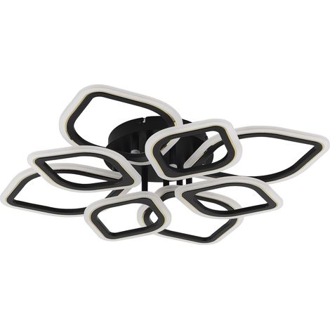 Plafoniera LED geometrica nero oro 75W Illumia Zuma (1/2)