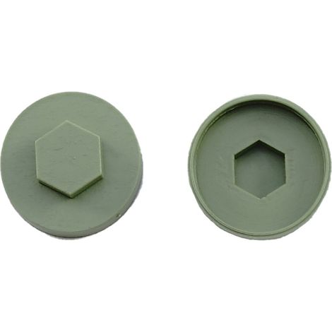 Jcp Fixings Moorland Green Cover Caps 16mm - Box of 1000 (1/2)
