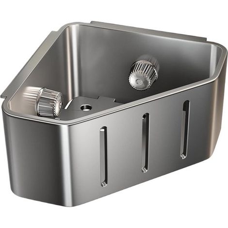Soporte para esponjas de cocina - Organizador de desagües - Para mantener la encimera ordenada - Montaje con ventosa - 9x14x9 cm - Exclusivo (1/5)