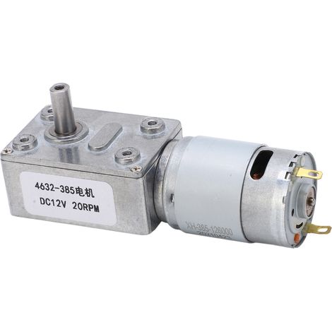Moteur à engrenages CC à micro-réduction de vitesse, réducteur électrique en acier allié, 12 V, 20 tr/min (1/5)