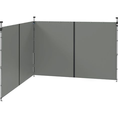 Barnum panneaux latéraux rechange 2 pièces gris foncé pour tonnelle 3x3 ou 3x6 m