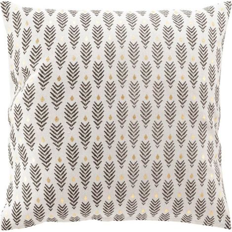 Coussin Déco Imprimé "Pearl" 45x45cm Beige (1/5)