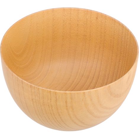 Schale aus hellem Jujube-Holz, minimalistisches Naturgeschirr, große Reisschale, Teller aus Rohholz (1/5)