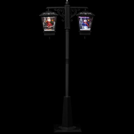 Fééric Lights And Christmas – Lanterne décorative intérieure x2 – Noir – Dimensions L 81 x l 40 x H 188 cm – PVC et polystyrène – 66 LED blanches vacillantes (1/4)