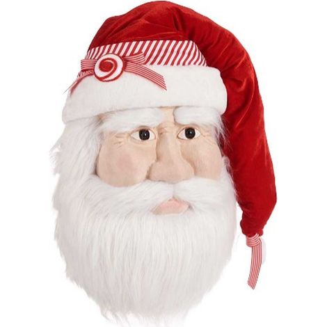 Deko-Figur Krist+ Weihnachtsmann Kopf