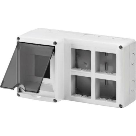 Gewiss contenitore combinato 4m+8 system protetto per installazione combinata din gw27072