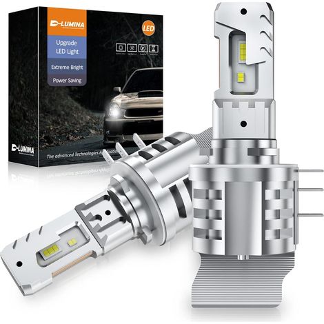 Ampoule H15 LED,60W 12000LM 6500K Anti-erreur Super Blanc Lumineux éclairage de Feux de Route et Feux de Circulation Diurnes,300% de luminosité,IP67 étanche,2 Paquet (1/5)