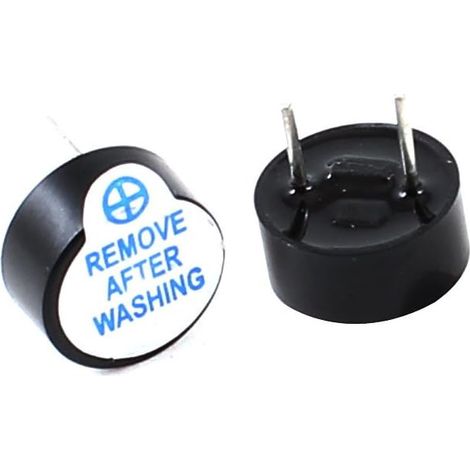 2 pièces DC 5 V électronique industrielle bornes cylindre Dauerton Buzzer noir 9x4,5mm