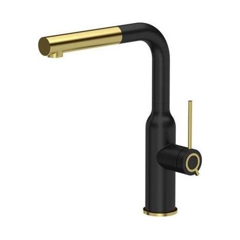 Quadron Angelina Q Line Wasserhahn Gold und Matt Schwarz