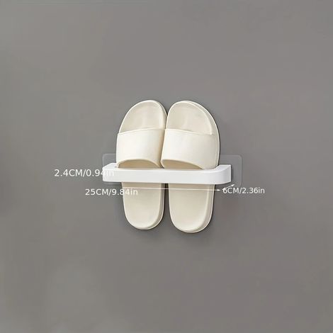 Étagère à chaussures murale - Rangement en plastique sans bois ni électricité pour chaussons et chaussures, idéal pour la salle de bain, la chambre, la maison et la chambre d'étudiant. (1/5)