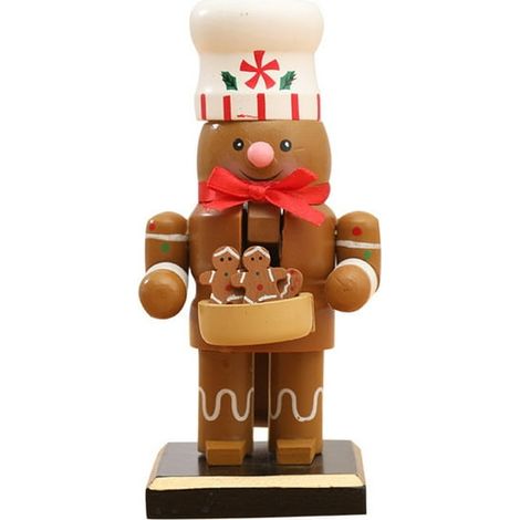Décorations de Noël Casse-Noisette en Bois Figurines Poupées Jouet Décor de Table Maison (1/5)