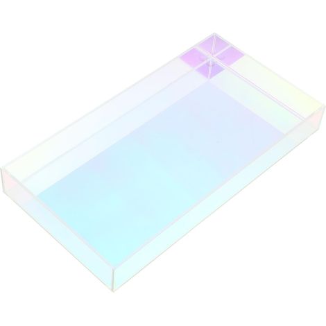 Plateau Rectangulaire en Acrylique Élégant et Facile à Nettoyer pour Rangement et Organisation de Bureau ou Salle de Bain'-'- (1/5)