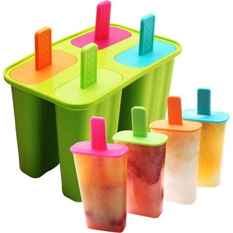 Set mit 2 Eiswürfelformen aus Silikon, wiederverwendbar, mit 4 Fächern, BPA-frei. (Grün)