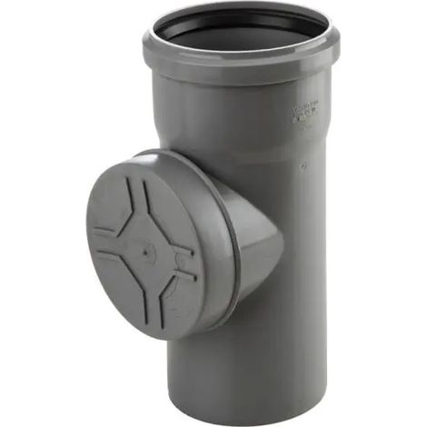 Braga 87° con tappo ispezione ad innesto in pp con guarnizione serie ed tech ø125 WAVIN