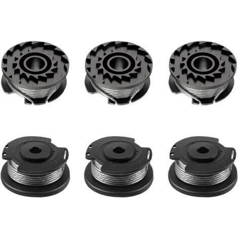 6er-Pack Trimmerfadenspulen für Bosch ART 23 SL/ART 26 SL, Ersatz-Nylonspule (F016800569+F016800385), Durchmesser: 1,65 mm, 4,9 m – Karteo (1/5)