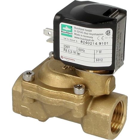 Electrovanne Buschjost 8240214.9101.2305 G1/2,3.8m³/h,01-16bar +110°C,EPDM,230VA