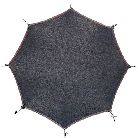 Toldo para cama elástica con protección UV - Para exteriores - Material de nailon impermeable - Apto para postes de 6/8 pulgadas - Negro (1/5)