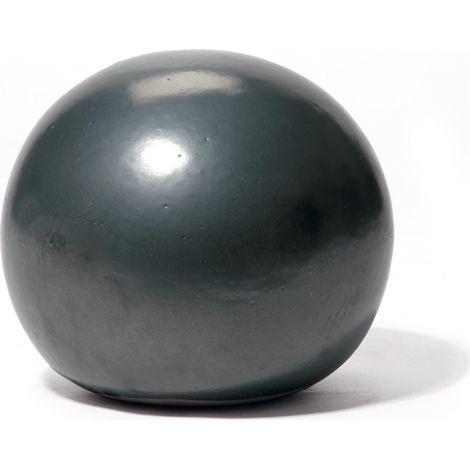 Kugel graphit glas. 30cm Steingut glasiert