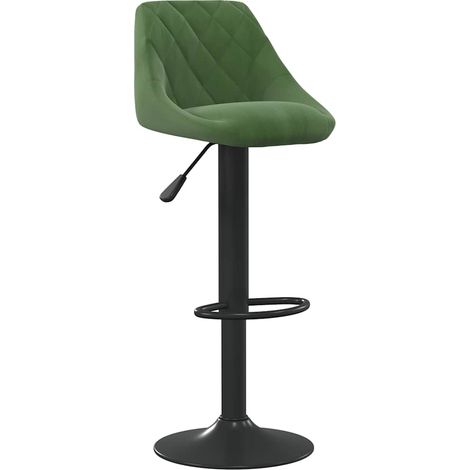 vidaXL Taburete de cocina de terciopelo verde oscuro (1/2)