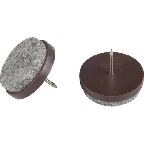 Suki Filzgleiter mit Stift, Ø 28 mm, braun-grau K16