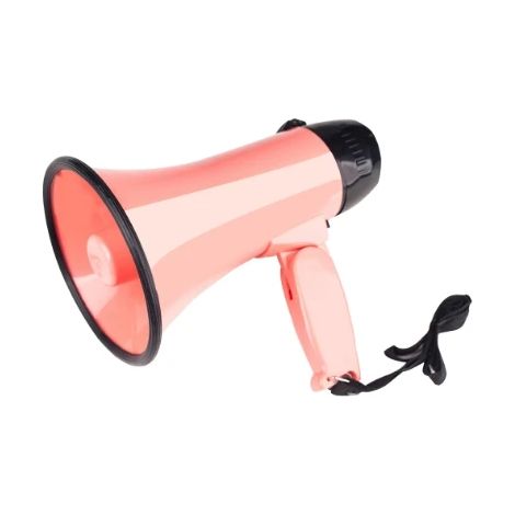 Mégaphone portatif (rose) 25 W, petit mégaphone en plastique, léger et portable (1/5)