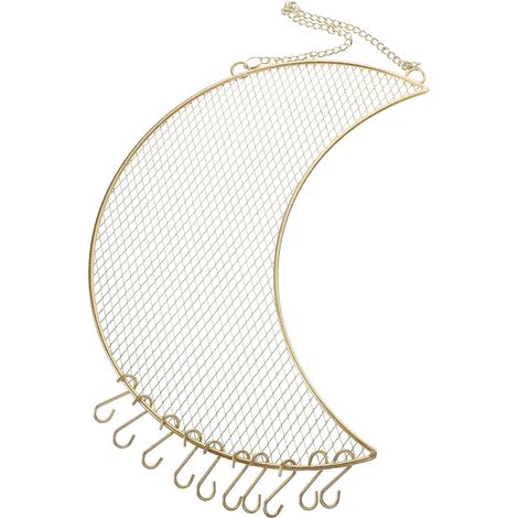 Support Mural à Suspendre pour Bijoux Porte-boucles D'oreilles et Organisateur Pratique en Métal pour Rangement de Bijoux et Collier (1/5)