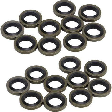 Rondelle d'étanchéité pour conduite de carburant - - OE 3918188 - Lot 20 - Alliage+caoutchouc - Pour 2500/3500 5.9L/6.7L (1/5)
