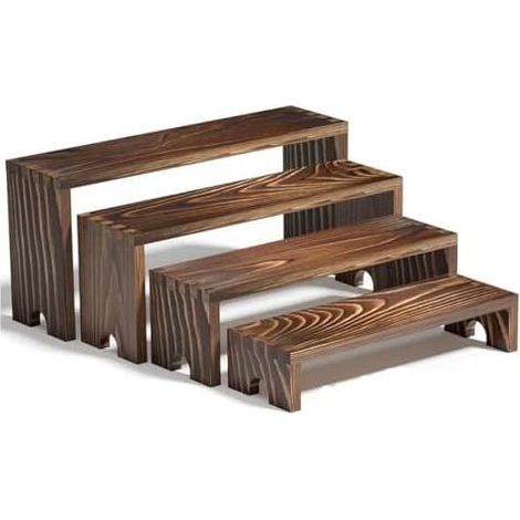 Wooden Display Stand, Multi-Tier Cupcake Stand, Multifunctional Shelf for Home, Office, Table Decoration and Craft Shows (1/5)