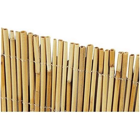 Paravent en cannes de bambou 1,5x3 m – Épaisseur 4-5 mm – Fixation fil de nylon – Pour espaces privés et protection du vent