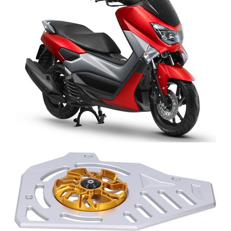 Cache-ventilateur de radiateur de moto avec motif de feuille d'érable pour Yamaha NMAX155 2015-2020 (Or). (1/5)