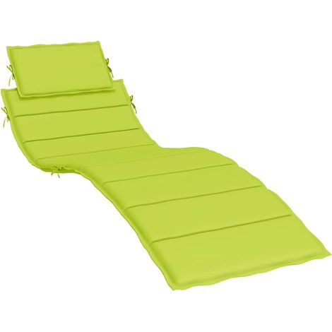 Cojín de tumbona de tela Oxford verde claro 186x58x4 cm vidaXL
