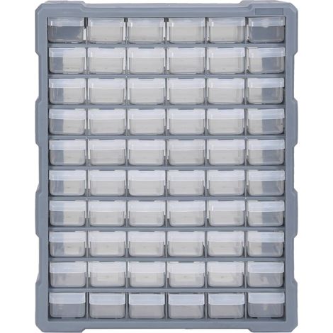 Organisateur multi-tiroirs avec 60 tiroirs 38x16x47,5 cm CFW66716 (1/5)