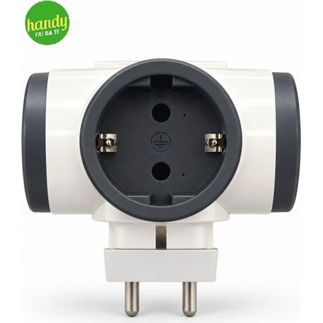 Adattatore Bticino 3 prese + spina STD rotativo