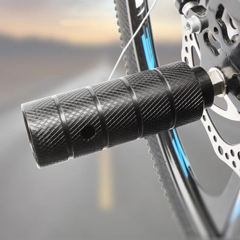 Repose-pieds BMX pour vélos, pour essieux avant et arrière, pour VTT et vélos de course, lot de 2, noirs, robustes et légers (1/5)