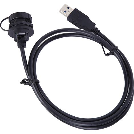Connecteur USB 3.0 étanche femelle mâle, prise encastrable pour câble compteur, adaptateurs de panneau (1/5)