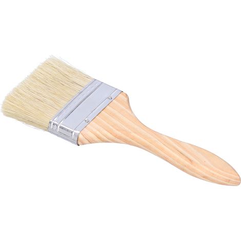 Lot de 10 pinceaux multifonctionnels de 7,6 cm avec manche en bois pour peinture, vernis, colles et gesso (1/5)