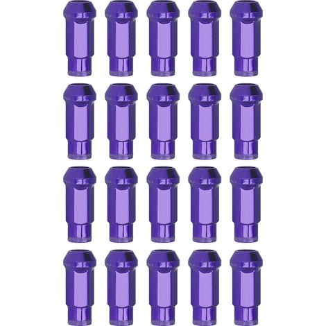 Écrous de roue M12x1.5 x20 avec clé douille, haute dureté, remplacement pour Ford Focus, violet (1/5)