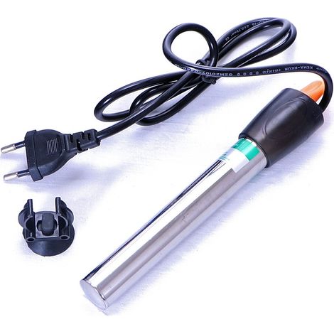 Calentador de acero con termostato para agua de acuario de 20-50 L, serpentín de 50 W. (1/5)