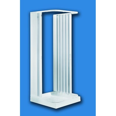 Box doccia con porta a soffietto in pvc  cm 75x75x75