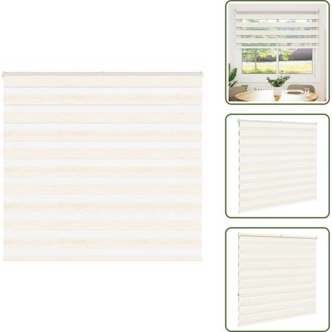 vidaXL Zebrarollo Marmorbeige 160x150cm Stoffbreite 155,9 cm Polyester (1/5)